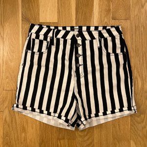 High Rise Button Front Shorts